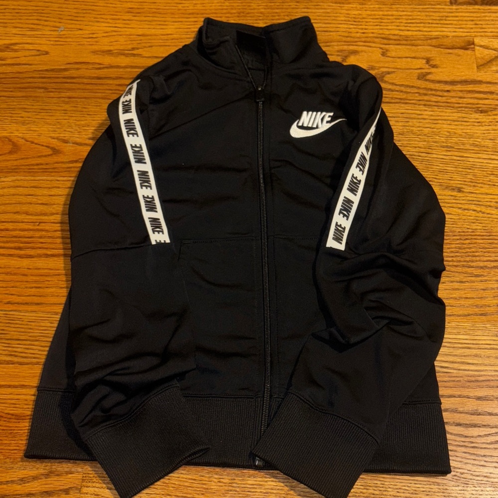 Nike Black Full-Zip Jacket with Logo Sleeves